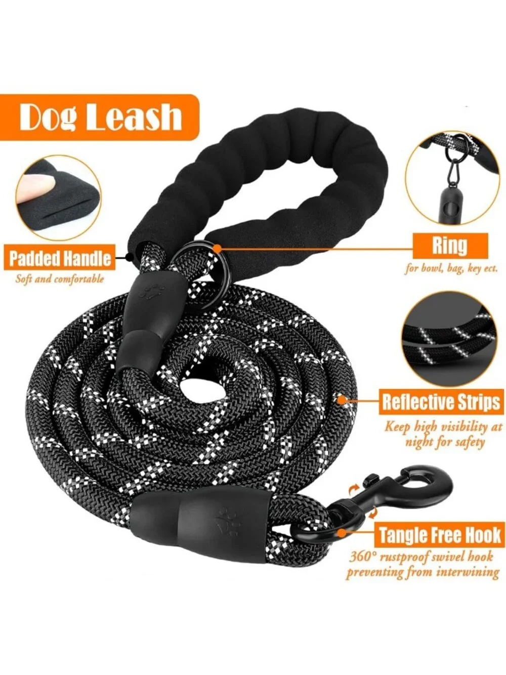 No-Pull Dog Harness, Collar & Leash Set with Travel Accessories for Easy Walks